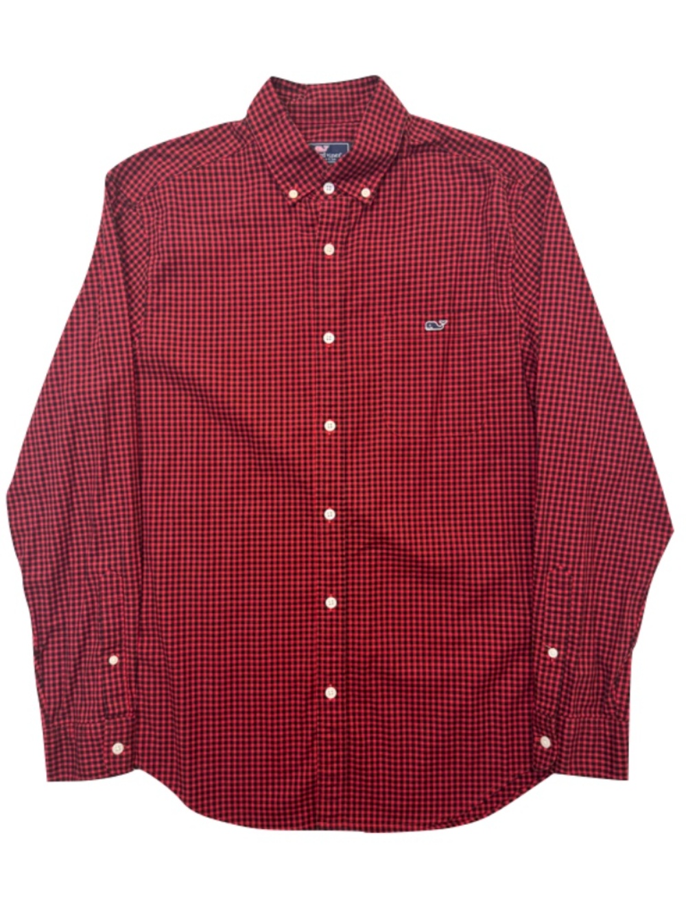 Vineyard Vines Men's Red and Black Classic Fit Tucker Shirt Size Medium